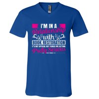 I'm In A Relationship With Book Restoration Gift Cool Gift V-Neck T-Shirt