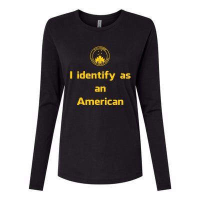 I Identify As An American Watchtower Command The High Ground Womens Cotton Relaxed Long Sleeve T-Shirt