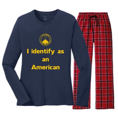 I Identify As An American Watchtower Command The High Ground Women's Long Sleeve Flannel Pajama Set 