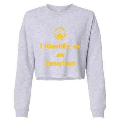 I Identify As An American Watchtower Command The High Ground Cropped Pullover Crew