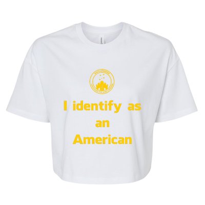 I Identify As An American Watchtower Command The High Ground Bella+Canvas Jersey Crop Tee