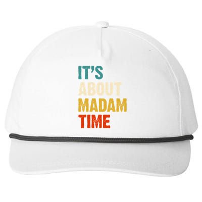 ItS Is About Madam Time Snapback Five-Panel Rope Hat