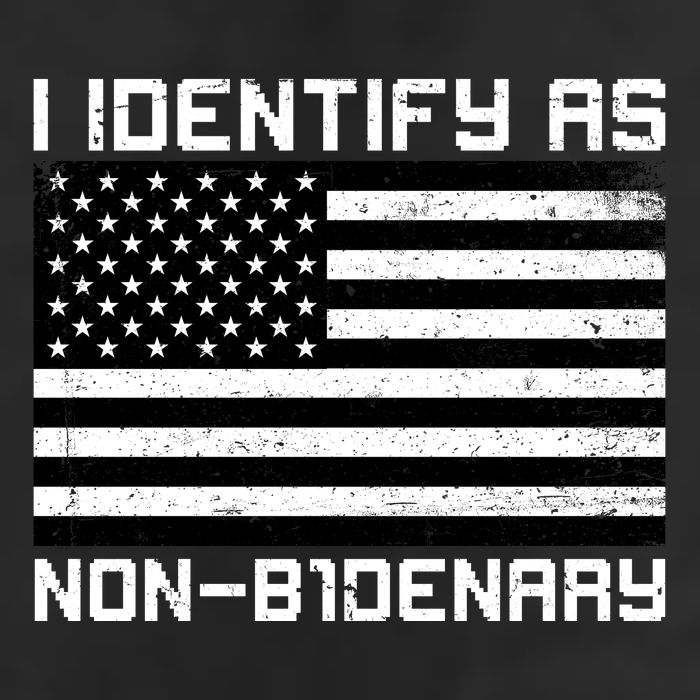I Identify As Non B1denary USA American Flag 25L Jumbo Tote