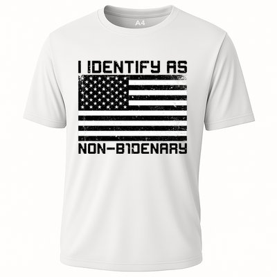 I Identify As Non B1denary USA American Flag Performance Shirt