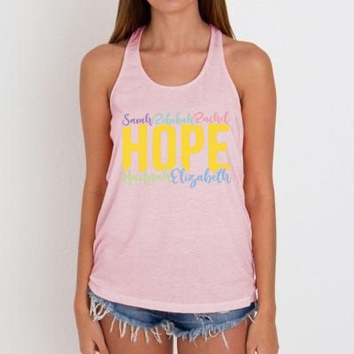 Ivf Infertility Awareness Hope Christian Gift Women's Knotted Racerback Tank