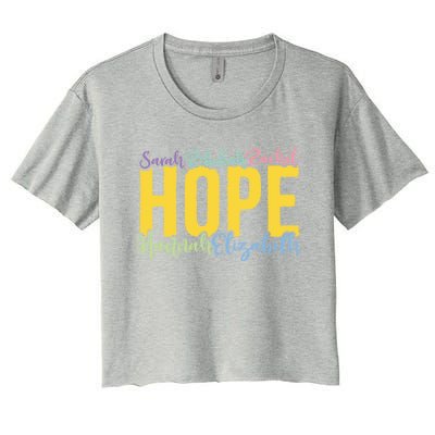 Ivf Infertility Awareness Hope Christian Gift Women's Crop Top Tee