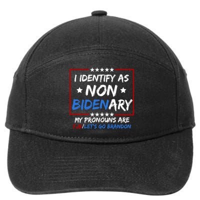 I Identify As Non Bidenary My Pronouns Are Fjb Lets Go Brandon 7-Panel Snapback Hat