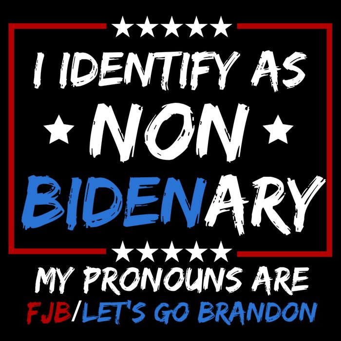 I Identify As Non Bidenary My Pronouns Are Fjb Lets Go Brandon 16 in Basic Backpack
