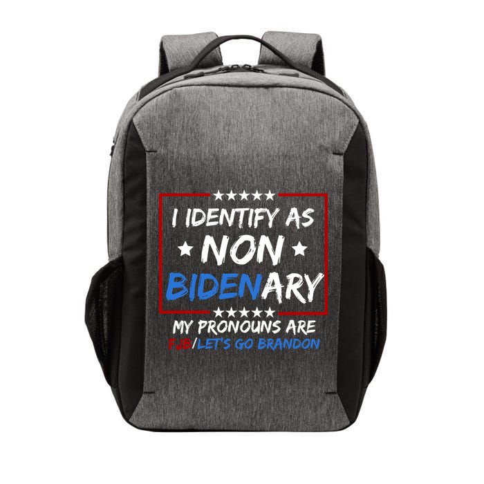 I Identify As Non Bidenary My Pronouns Are Fjb Lets Go Brandon Vector Backpack
