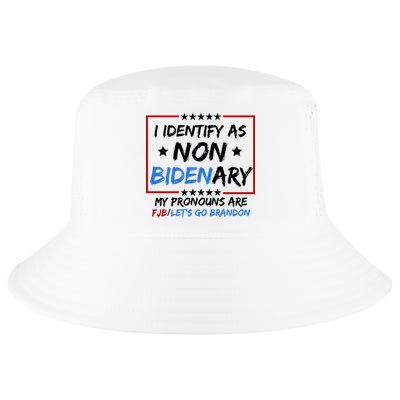I Identify As Non Bidenary My Pronouns Are Fjb Lets Go Brandon Cool Comfort Performance Bucket Hat