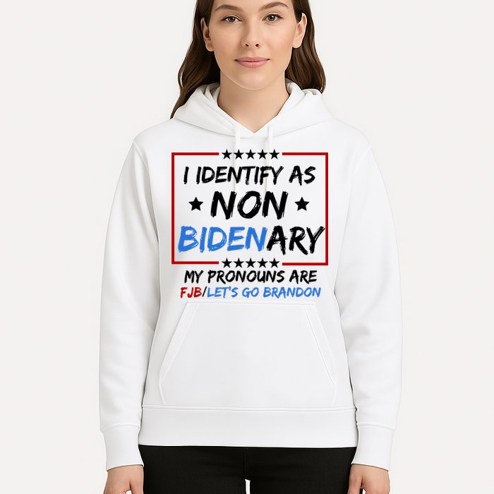 I Identify As Non Bidenary My Pronouns Are Fjb Lets Go Brandon Hoodie