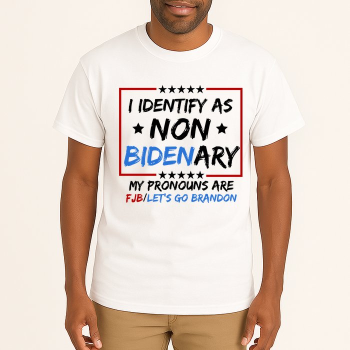 I Identify As Non Bidenary My Pronouns Are Fjb Lets Go Brandon Tall T-Shirt