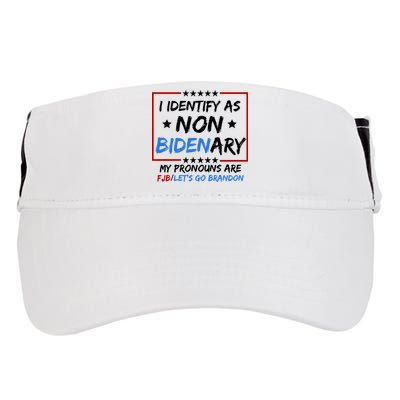 I Identify As Non Bidenary My Pronouns Are Fjb Lets Go Brandon Adult Drive Performance Visor