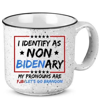 I Identify As Non Bidenary My Pronouns Are Fjb Lets Go Brandon 15oz Campfire Ceramic Mug