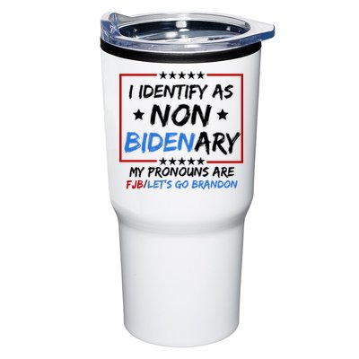 I Identify As Non Bidenary My Pronouns Are Fjb Lets Go Brandon Tumbler