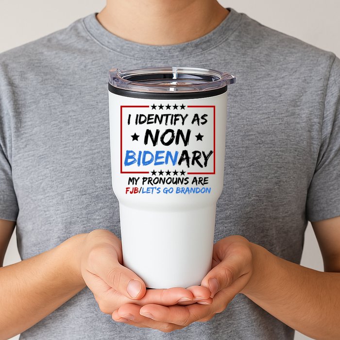 I Identify As Non Bidenary My Pronouns Are Fjb Lets Go Brandon Tumbler