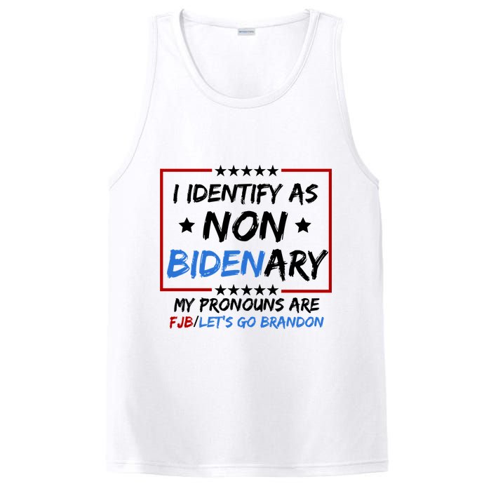 I Identify As Non Bidenary My Pronouns Are Fjb Lets Go Brandon PosiCharge Competitor Tank