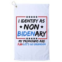 I Identify As Non Bidenary My Pronouns Are Fjb Lets Go Brandon Golf Towel