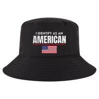 I Identify As An American No Identity Politics USA Flag Cool Comfort Performance Bucket Hat