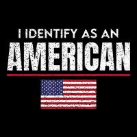 I Identify As An American No Identity Politics USA Flag 7-Panel Snapback Hat