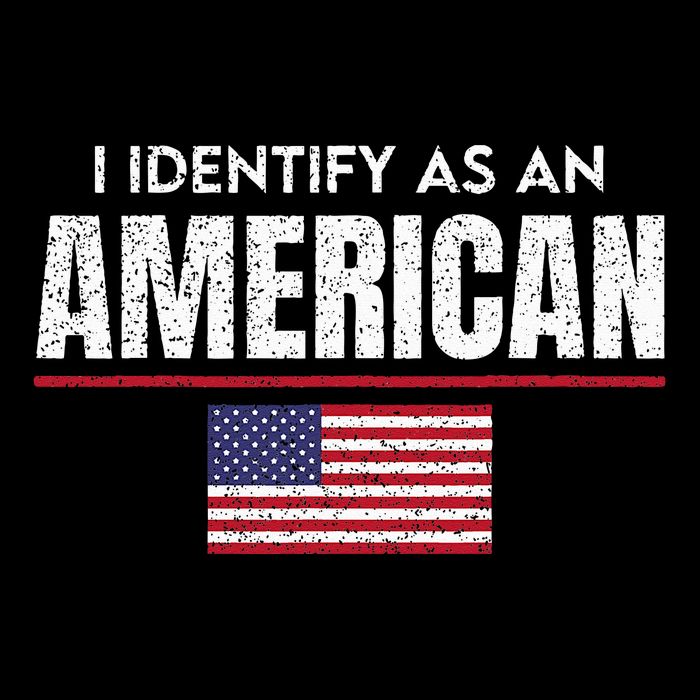 I Identify As An American No Identity Politics USA Flag 7-Panel Snapback Hat