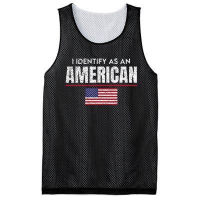 I Identify As An American No Identity Politics Usa Flag Mesh Reversible Basketball Jersey Tank