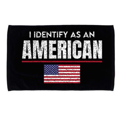 I Identify As An American No Identity Politics Usa Flag Microfiber Hand Towel