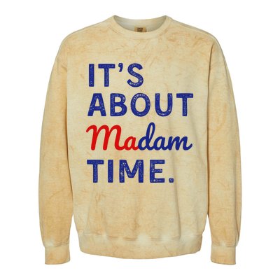 ItS Is About Madam Time Colorblast Crewneck Sweatshirt