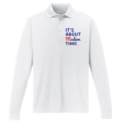 ItS Is About Madam Time Performance Long Sleeve Polo