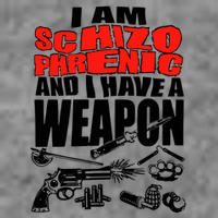 Ianisuglyyy I Am Schizophrenic And Have A Weapon 7-Panel Snapback Hat