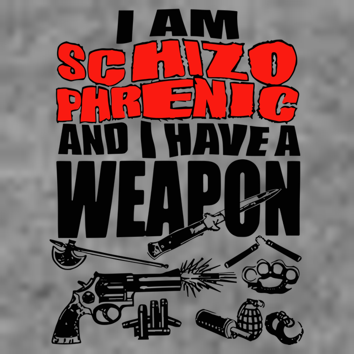 Ianisuglyyy I Am Schizophrenic And Have A Weapon 7-Panel Snapback Hat