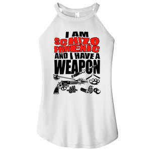 Ianisuglyyy I Am Schizophrenic And Have A Weapon Women’s Perfect Tri Rocker Tank