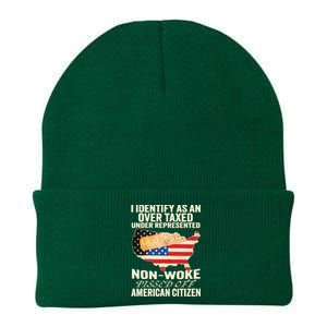 I Identify As An Over Taxed Under Represented Nonwoke Pissed Off Amer Knit Cap Winter Beanie