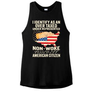 I Identify As An Over Taxed Under Represented Nonwoke Pissed Off Amer Ladies PosiCharge Tri-Blend Wicking Tank