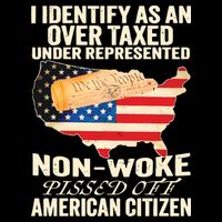 I Identify As An Over Taxed Under Represented Nonwoke Pissed Off Amer Button