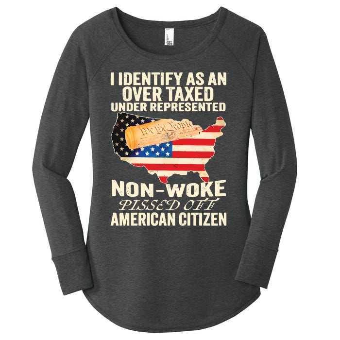 I Identify As An Over Taxed Under Represented Nonwoke Pissed Off Amer Women's Perfect Tri Tunic Long Sleeve Shirt