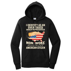 I Identify As An Over Taxed Under Represented Nonwoke Pissed Off Amer Women's Pullover Hoodie