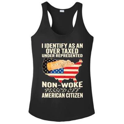 I Identify As An Over Taxed Under Represented Nonwoke Pissed Off Amer Ladies PosiCharge Competitor Racerback Tank