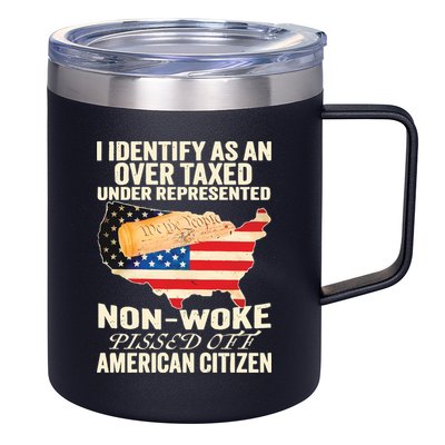 I Identify As An Over Taxed Under Represented Nonwoke Pissed Off Amer 12oz Stainless Steel Coffee Mug