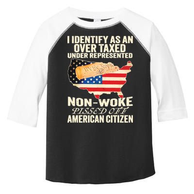 I Identify As An Over Taxed Under Represented Nonwoke Pissed Off Amer Toddler Fine Jersey T-Shirt