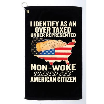I Identify As An Over Taxed Under Represented Nonwoke Pissed Off Amer Golf Towel
