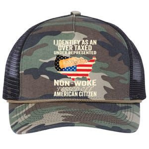 I Identify As An Over Taxed Under Represented Nonwoke Pissed Off Amer Retro Rope Trucker Hat Cap