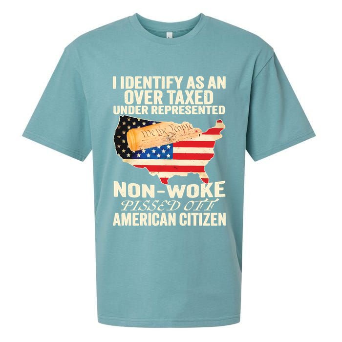 I Identify As An Over Taxed Under Represented Nonwoke Pissed Off Amer Sueded Cloud Jersey T-Shirt