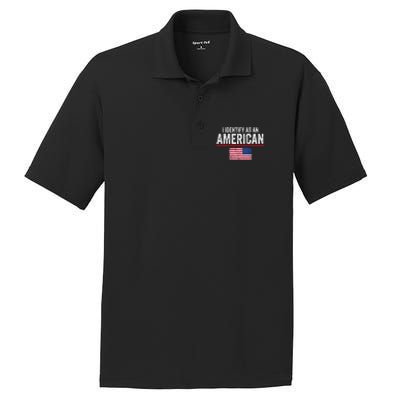 I Identify As An American No Identity Politics Usa PosiCharge RacerMesh Polo