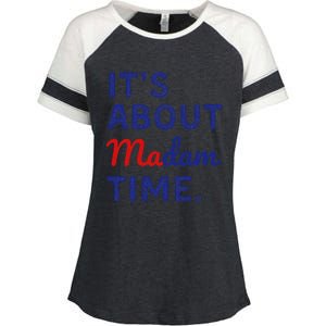 ItS Is About Madam Time Gift Enza Ladies Jersey Colorblock Tee