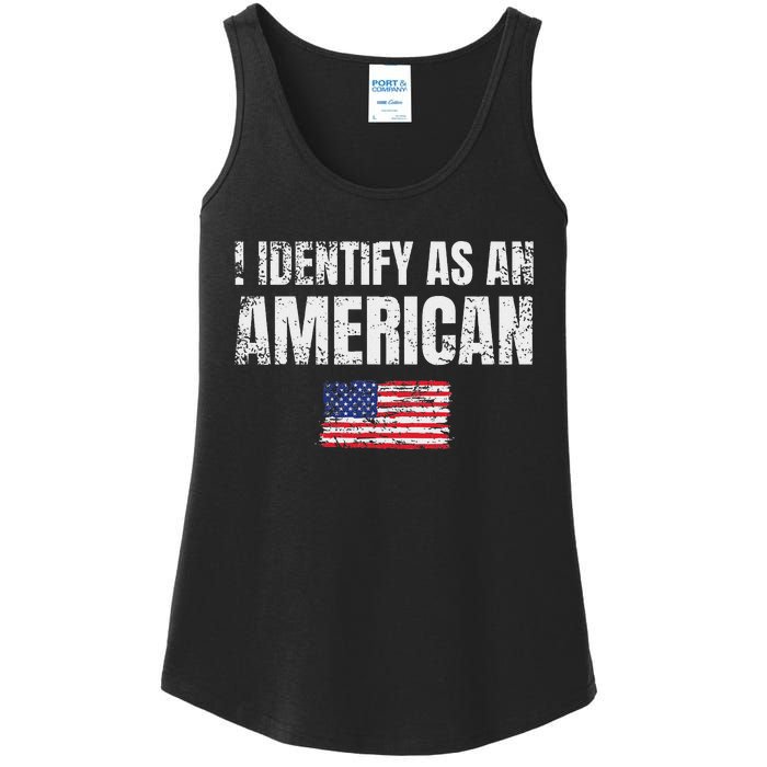 I Identify As An American Usa Patriotic Pride Ladies Essential Tank