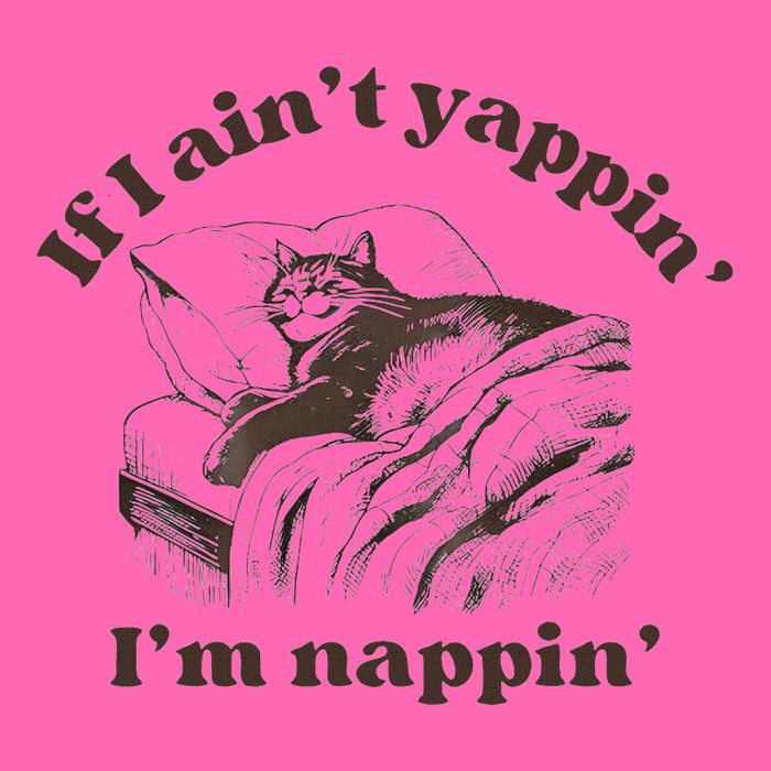 If I Aint Nappin Im Yappin Yapper Stripe Pom Pom Beanie