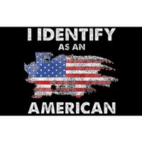 I Identify As An American Politics Us Flag Proud American Bumper Sticker