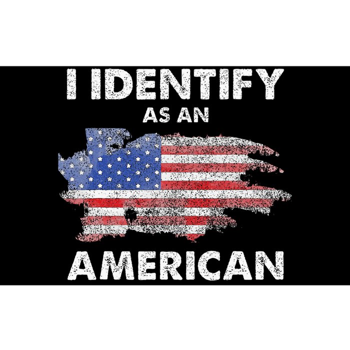 I Identify As An American Politics Us Flag Proud American Bumper Sticker