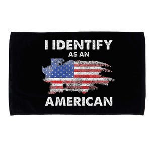 I Identify As An American Politics Us Flag Proud American Microfiber Hand Towel